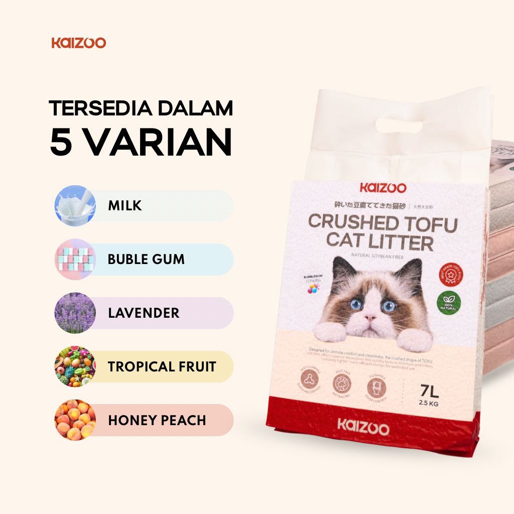 Kaizoo Japanese Premium Crushed Tofu Cat Litter 7L